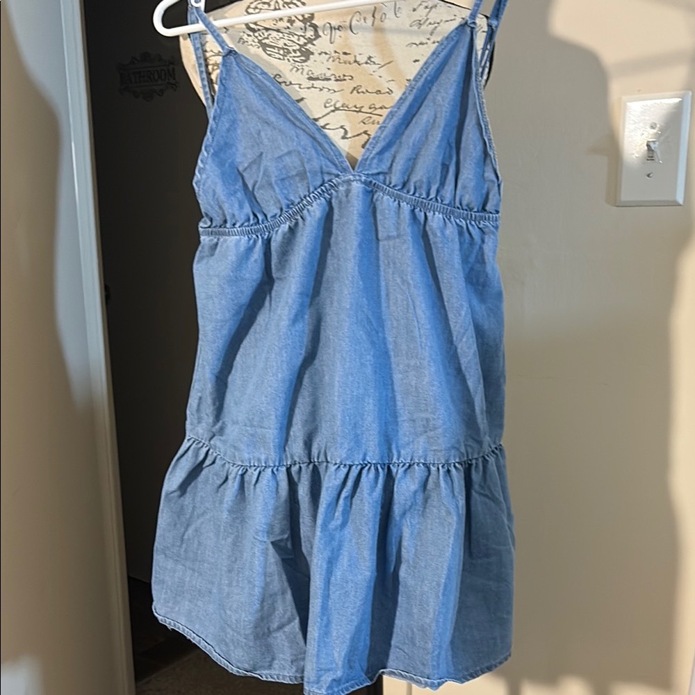 Blue Denim Sleeveless Dress (Gently Used)
